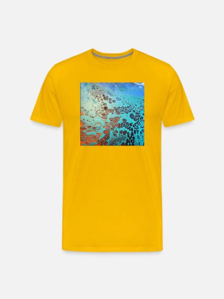 Aqua Cell Burst - Men's Premium T-Shirt - sun yellow
