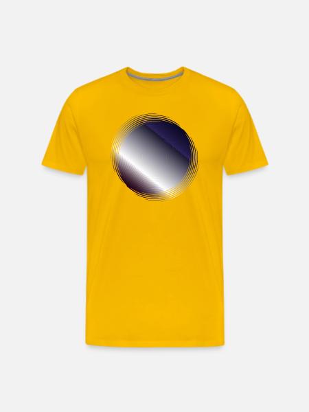 Circular Gradient Ripple - Men's Premium T-Shirt - sun yellow