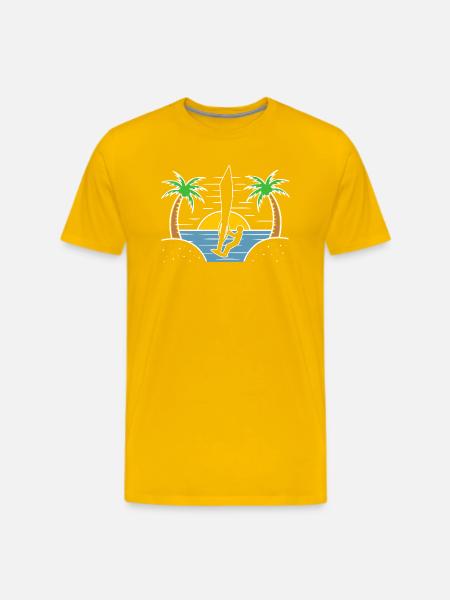 Beach Water Sports Windsurfing - Men's Premium T-Shirt - sun yellow