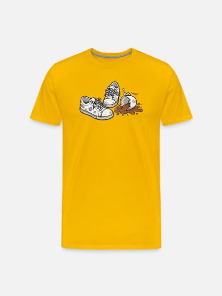 Coffee Spill Sneakers - Men's Premium T-Shirt - sun yellow