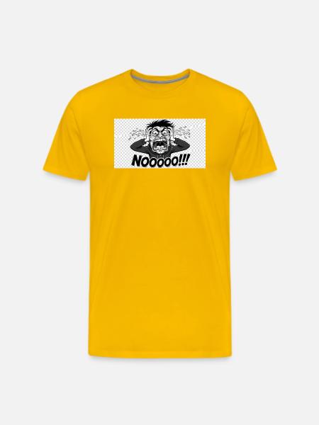 Noooo Scream Comic Style - Men's Premium T-Shirt - sun yellow