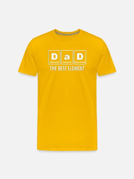Dad The Best Element - Men's Premium T-Shirt - sun yellow