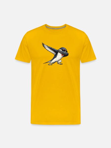 Dabbing Swallow - Men's Premium T-Shirt - sun yellow
