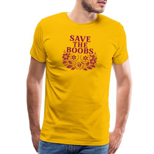 Save the boobs floral - Men's Premium T-Shirt