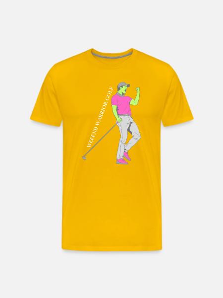 Weekend_Warrior_Golf - Men's Premium T-Shirt - sun yellow