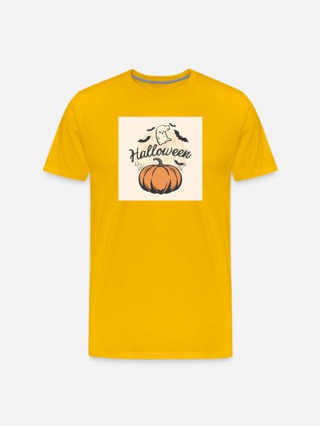 Moonlit Pumpkin Halloween - Men's Premium T-Shirt - sun yellow