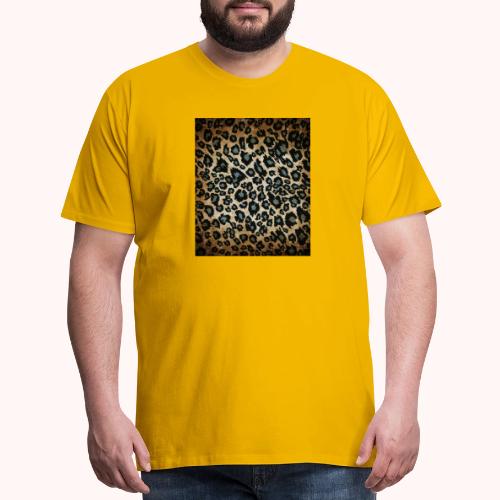 Blue Brown Black Leopard Pattern - Men's Premium T-Shirt
