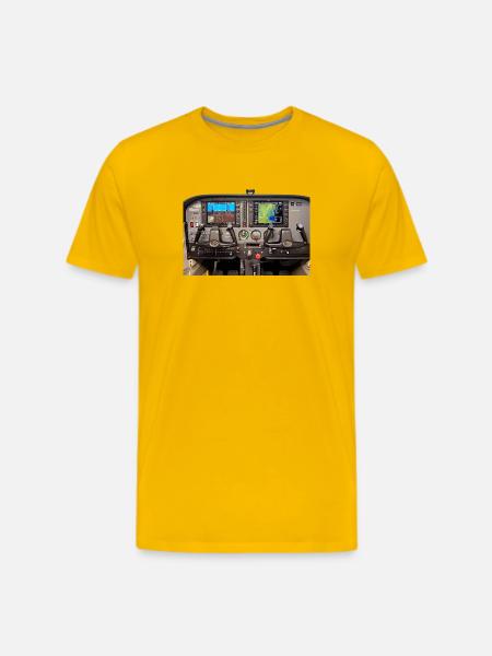 Dual Screen Flight Deck - Men's Premium T-Shirt - sun yellow