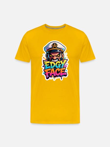 Edgy Face Sailor - Men's Premium T-Shirt - sun yellow