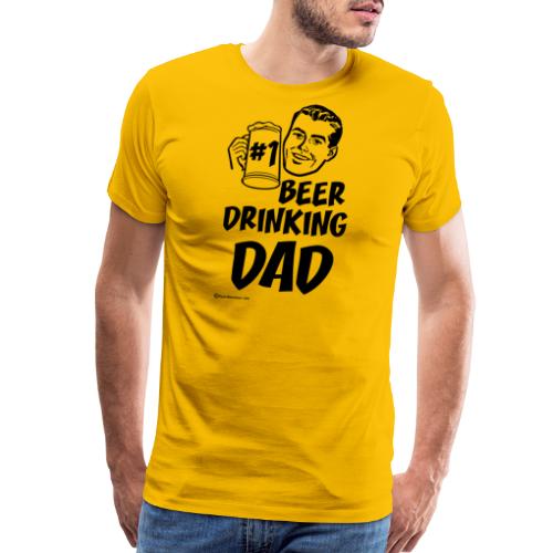 #1 Beer Drinking Dad - Men's Premium T-Shirt