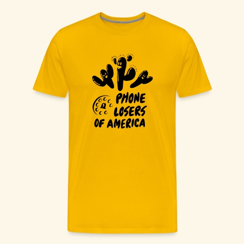 Yati M's Phone Losers Black Logo 2 - Men's Premium T-Shirt