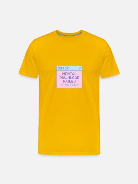 Pastel Glitch Error Window - Men's Premium T-Shirt - sun yellow