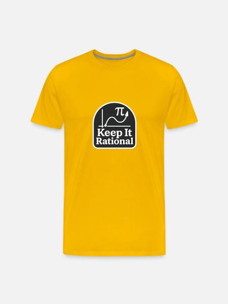 Keep It Rational Patch - Men's Premium T-Shirt - sun yellow