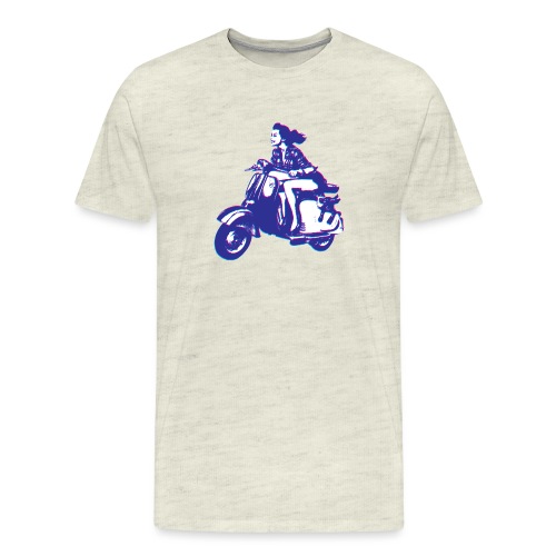 Cute Vespa Scooter Girl - Men's Premium T-Shirt
