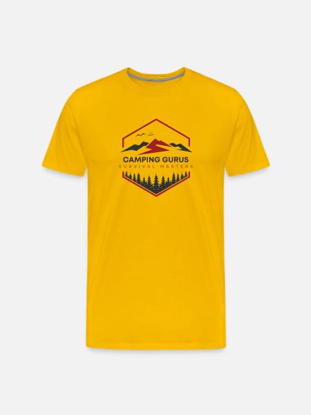 Camping Gurus Survival Masters - Men's Premium T-Shirt - sun yellow