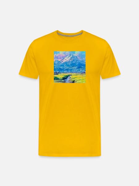 Landscape Horizon - Men's Premium T-Shirt - sun yellow