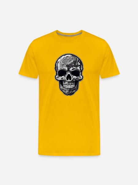 Skull art - Men's Premium T-Shirt - sun yellow