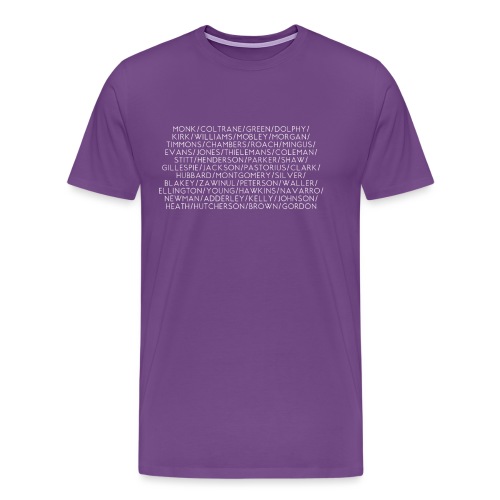Jazz Greats 1 TShirt (White Lettering) - Men's Premium T-Shirt