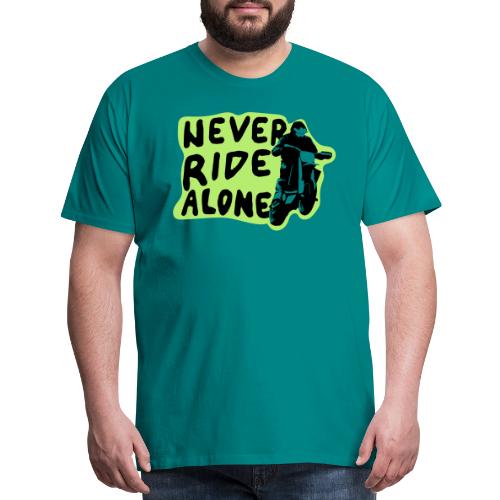 Never Ride Alone White - Men's Premium T-Shirt