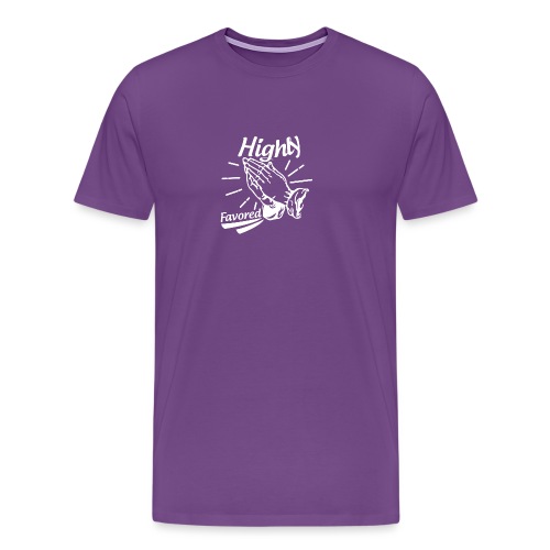 Highly Favored - Alt. Design (White Letters) - Men's Premium T-Shirt