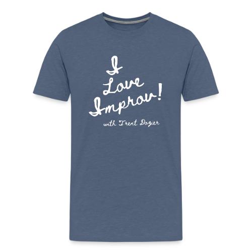 I Love Improv White - Men's Premium T-Shirt
