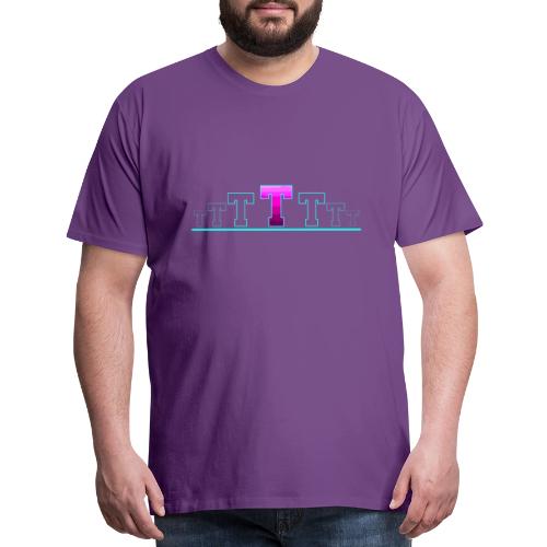 Letter T – Capital Varsity Alphabet Monogram - Men's Premium T-Shirt