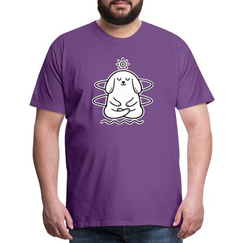 Cute Meditating Bunny Zen Yoga Animal - Men's Premium T-Shirt