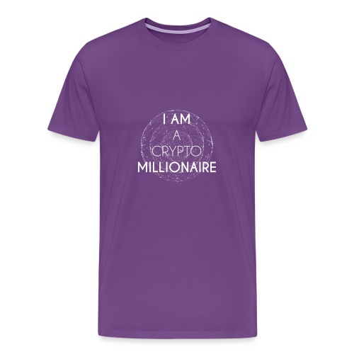 I AM A CRYPTO MILLIONAIRE white edition - Men's Premium T-Shirt
