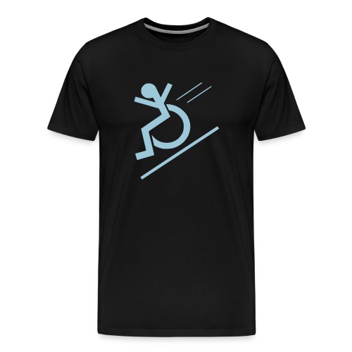 Free fall in wheelchair, wheelchair from a hill - Men's Premium T-Shirt
