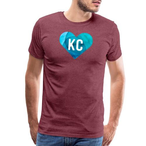 KC Heart Blue Gradient - Men's Premium T-Shirt