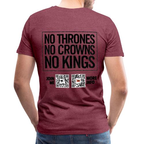 No Thrones (black, back-facing) - Men's Premium T-Shirt