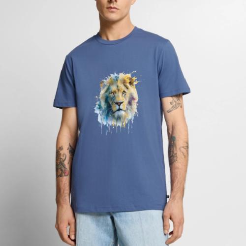 Splash-Art Lion Face - Men's Premium T-Shirt