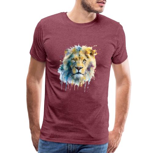 Splash-Art Lion Face - Men's Premium T-Shirt