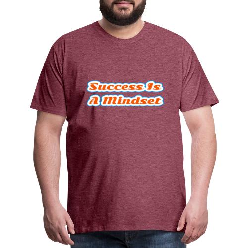 Success Is a Mindset — Motivational Glow Script - Men's Premium T-Shirt