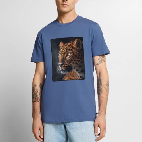 Amur Leopard Face Wildlife Design - Men's Premium T-Shirt