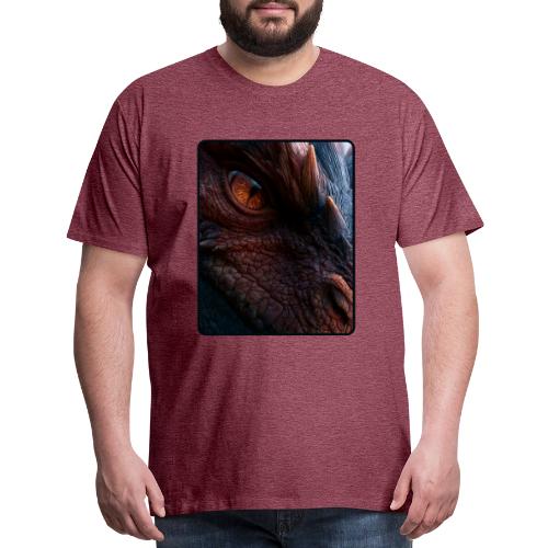 Fierce Ancient Dragon Portrait Design - Men's Premium T-Shirt
