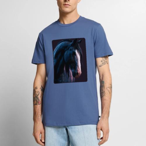 Noble Horse Cinematic Portrait Design - Men's Premium T-Shirt