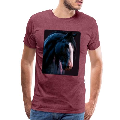 Noble Horse Cinematic Portrait Design - Men's Premium T-Shirt