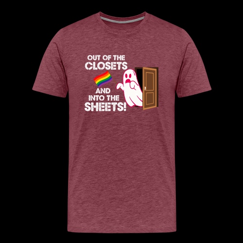 Out of the Closets Pride Ghost - Men's Premium T-Shirt