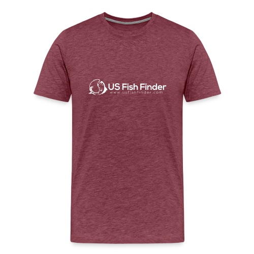 US Fish Finder Logo White - Men's Premium T-Shirt