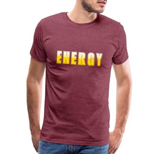 ENERGY Electric Yellow Power Word Design - Men's Premium T-Shirt