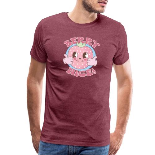 Berry Nice! Cute Strawberry Thumbs Up - Men's Premium T-Shirt
