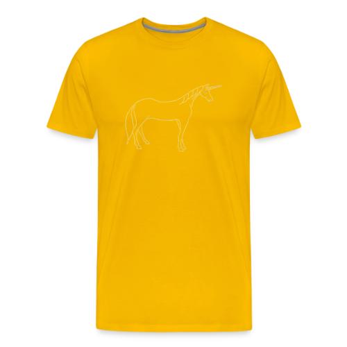 unicorn gold outline - Men's Premium T-Shirt
