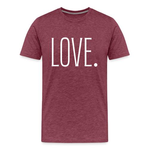 Smoon City_Just Text 6 Love Thin White - Men's Premium T-Shirt