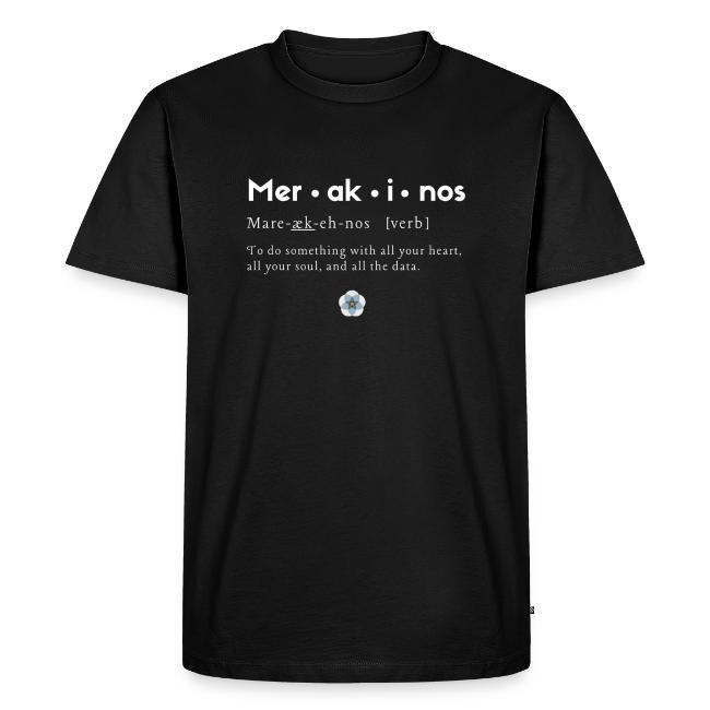 Merakinos definition with logo dark