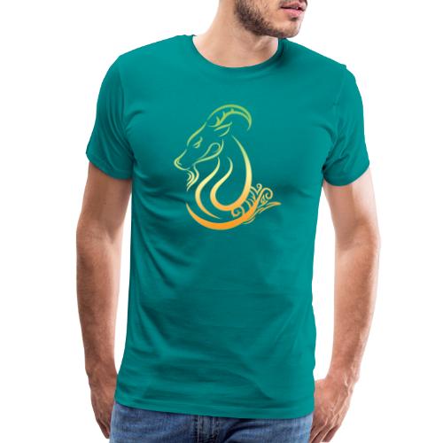 Capricorn Zodiac Sea Goat Astrology Logo - Men's Premium T-Shirt