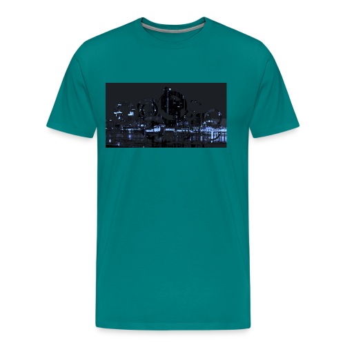 detroit skyline abstract - Men's Premium T-Shirt