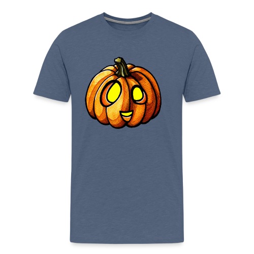 Pumpkin Halloween watercolor scribblesirii - Men's Premium T-Shirt