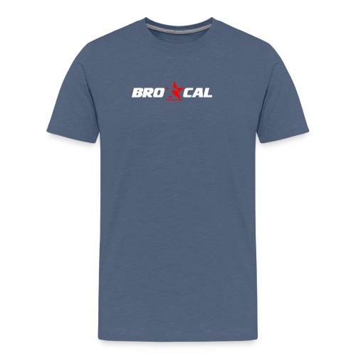BRO-CAL White Boardrider Logo - Men's Premium T-Shirt