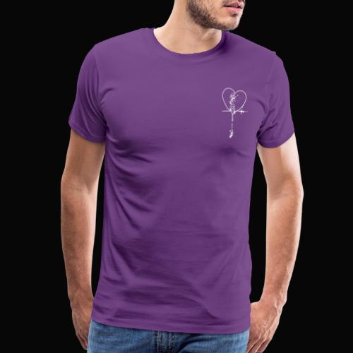 Broken Heart -𝒲𝒽𝒾𝓉𝑒 - Men's Premium T-Shirt